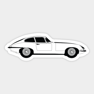 E-Type 60's Black Outline Sticker